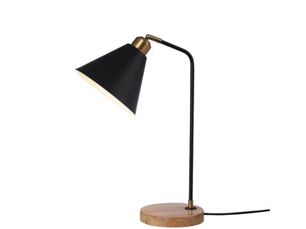 Aimee Table Lamp Black White Modern Desk and Bedside Light.