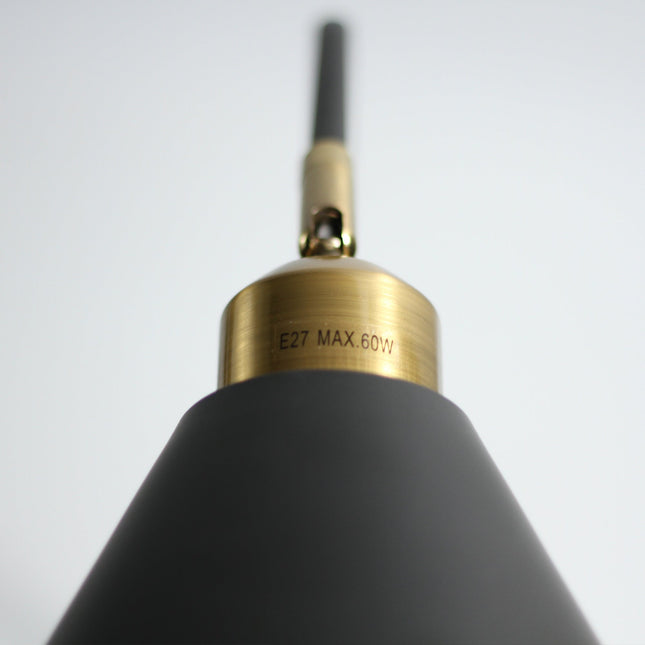 Aimee Table Lamp Black White Modern Desk and Bedside Light.