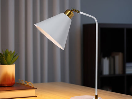 Aimee Table Lamp Black White Modern Desk and Bedside Light