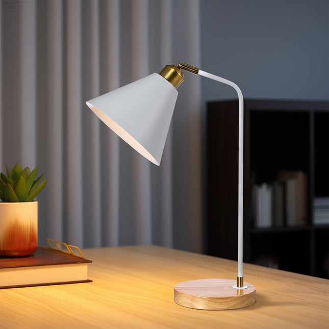 Aimee Table Lamp Black White Modern Desk and Bedside Light