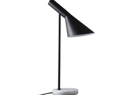 Anges Table Lamp Modern Marble and Black Metal Desk Light.