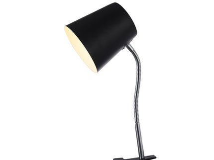 Ellie Table Lamp Black White Modern Metal Desk and Reading Light.