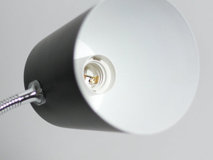 Ellie Table Lamp Black White Modern Metal Desk and Reading Light.