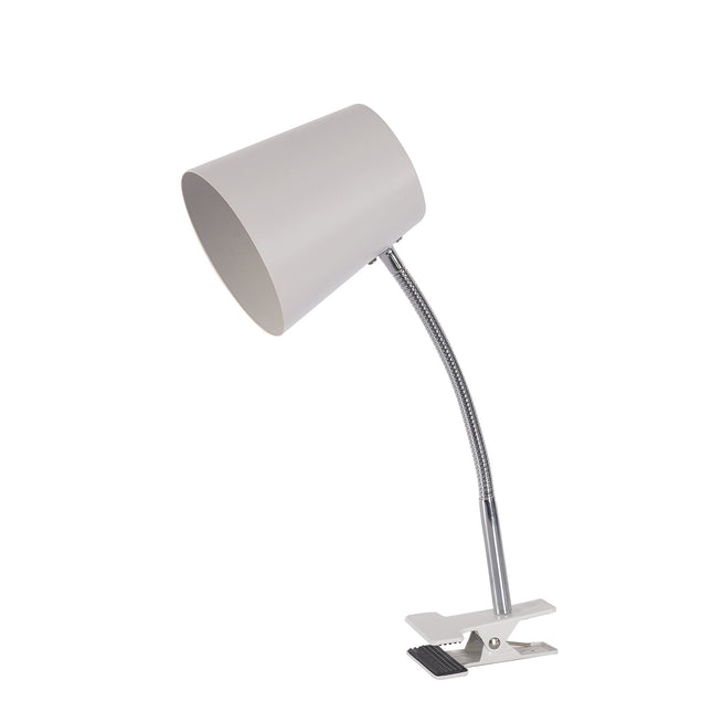 Ellie Table Lamp Black White Modern Metal Desk and Reading Light.