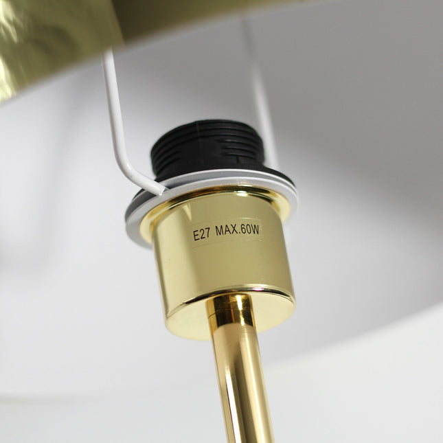 Brenda Table Lamp - Gold Modern Semi-Dome Design for Living Room.