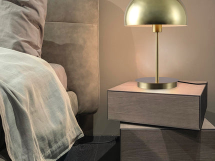 Brenda Table Lamp - Gold Modern Semi-Dome Design for Living Room.