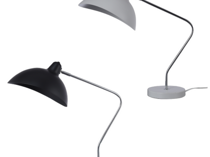 Abby Table Lamp Black White Modern Desk Light for Home Office.