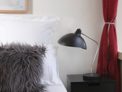 Abby Table Lamp Black White Modern Desk Light for Home Office.
