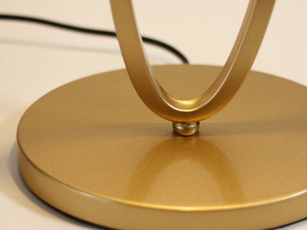 Denise Table Lamp Gold Satin Modern Ovoid Design for Living Room.
