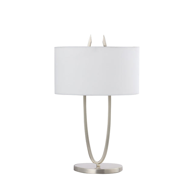 Denise Table Lamp Gold Satin Modern Ovoid Design for Living Room.