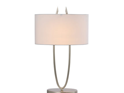 Denise Table Lamp Gold Satin Modern Ovoid Design for Living Room.