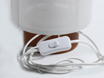 Ailsa Linen Table Lamp with Modern Neutral Design.
