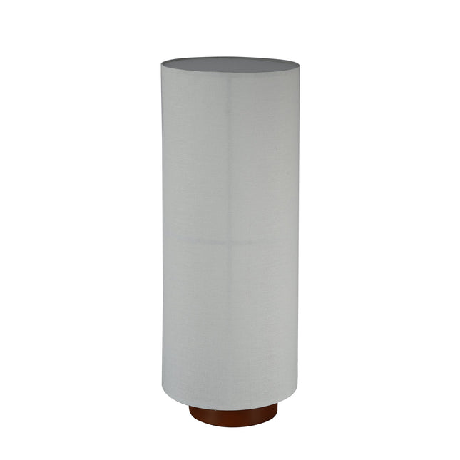 Ailsa Linen Floor Lamp with Double Globe Design for Soft Lighting.