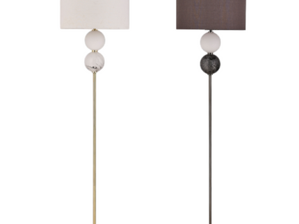 Murano Floor Lamp Brass and Pewter Elegant Lighting Fixture.