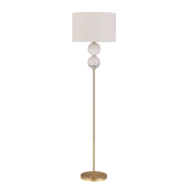 Murano Floor Lamp Brass and Pewter Elegant Lighting Fixture.