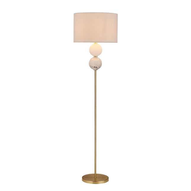 Murano Floor Lamp Brass and Pewter Elegant Lighting Fixture.