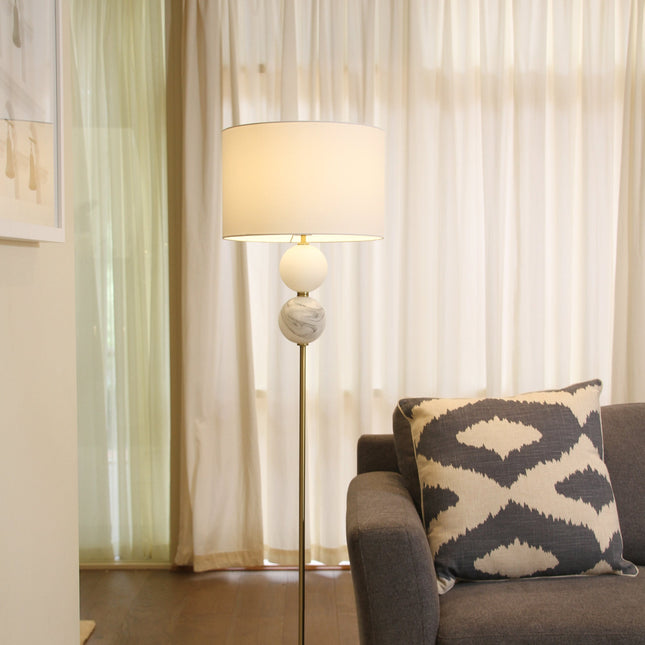 Murano Floor Lamp Brass and Pewter Elegant Lighting Fixture.