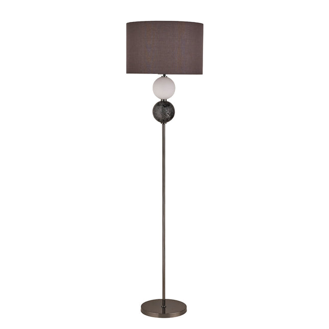 Murano Floor Lamp Brass and Pewter Elegant Lighting Fixture.