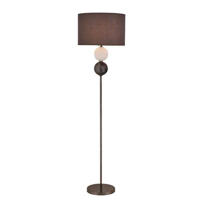 Murano Floor Lamp Brass and Pewter Elegant Lighting Fixture.
