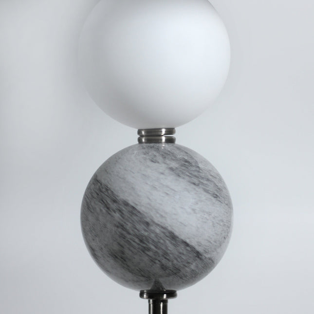 Murano Floor Lamp Brass and Pewter Elegant Lighting Fixture.