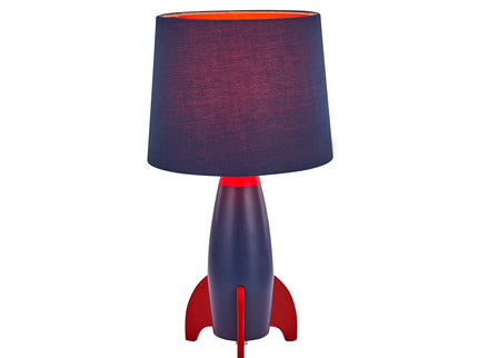 Rocketship Table Lamp for Kids Room and Space Enthusiasts.