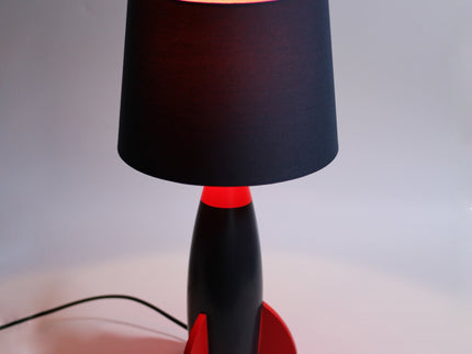 Rocketship Table Lamp for Kids Room and Space Enthusiasts.