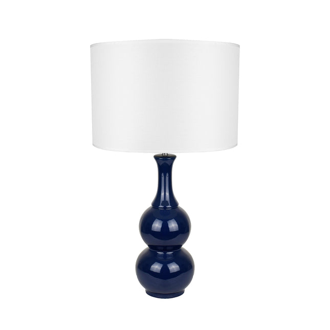 Pattery Barn Table Lamp White Orange Green Blue Ceramic Base.