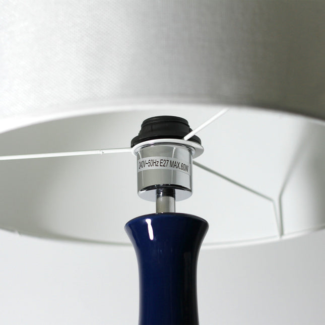 Pattery Barn Table Lamp White Orange Green Blue Ceramic Base
