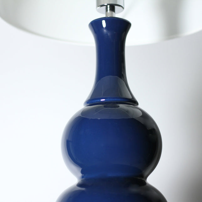 Pattery Barn Table Lamp White Orange Green Blue Ceramic Base.