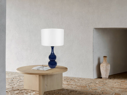 Pattery Barn Table Lamp White Orange Green Blue Ceramic Base.