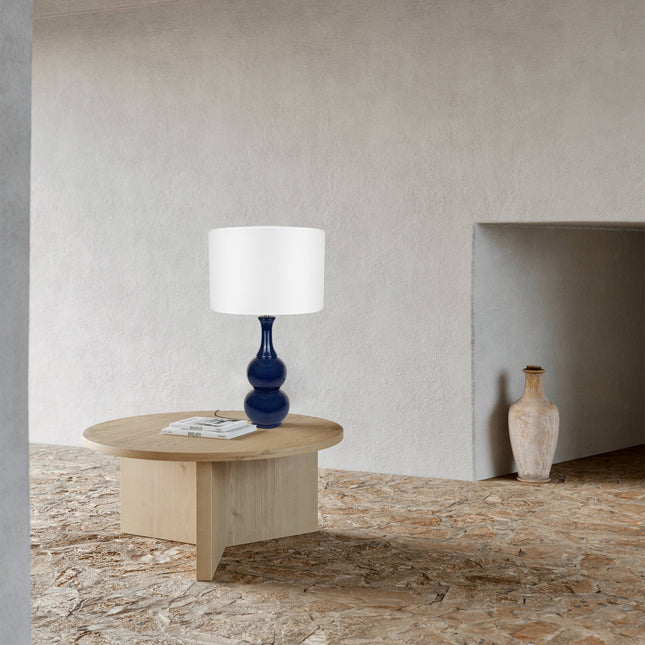 Pattery Barn Table Lamp White Orange Green Blue Ceramic Base.