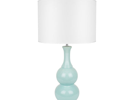 Pattery Barn Table Lamp White Orange Green Blue Ceramic Base.