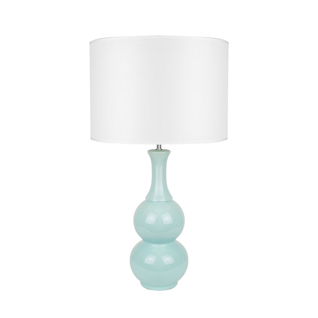 Pattery Barn Table Lamp White Orange Green Blue Ceramic Base.