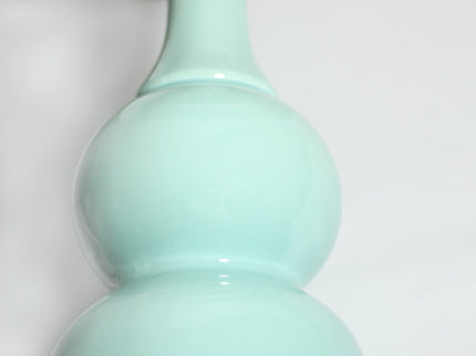 Pattery Barn Table Lamp White Orange Green Blue Ceramic Base.