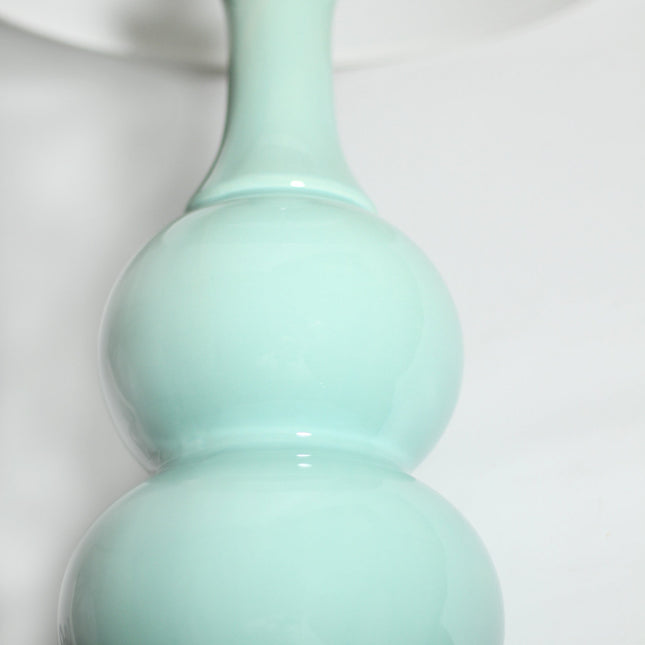 Pattery Barn Table Lamp White Orange Green Blue Ceramic Base.