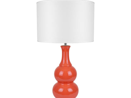 Pattery Barn Table Lamp White Orange Green Blue Ceramic Base.