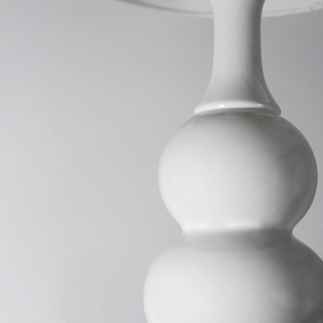Pattery Barn Table Lamp White Orange Green Blue Ceramic Base.