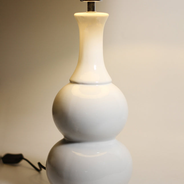Pattery Barn Table Lamp White Orange Green Blue Ceramic Base.