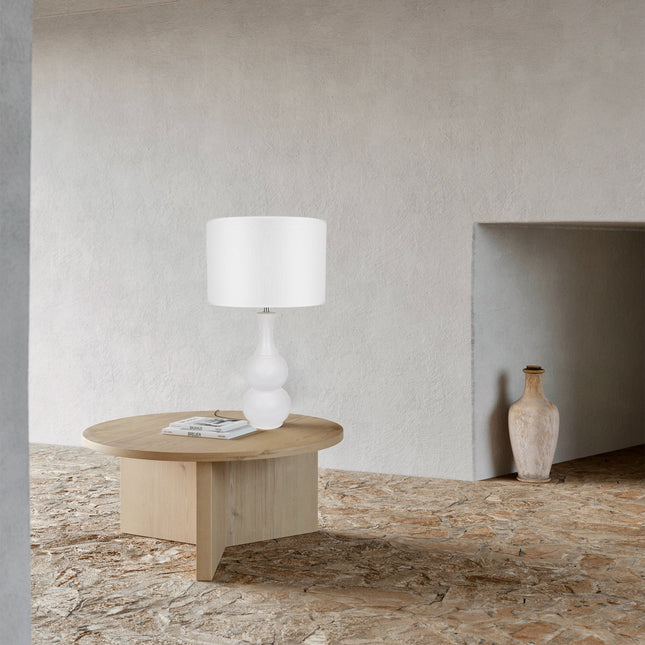 Pattery Barn Table Lamp White Orange Green Blue Ceramic Base.