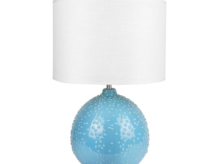 Boden Ceramic Table Lamp White Blue Stylish Modern Decor.