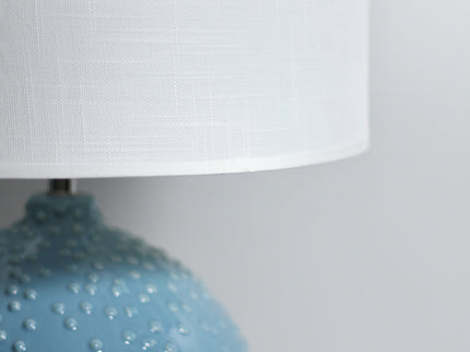 Boden Ceramic Table Lamp White Blue Stylish Modern Decor.