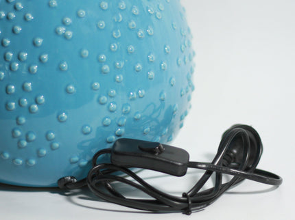 Boden Ceramic Table Lamp White Blue Stylish Modern Decor.