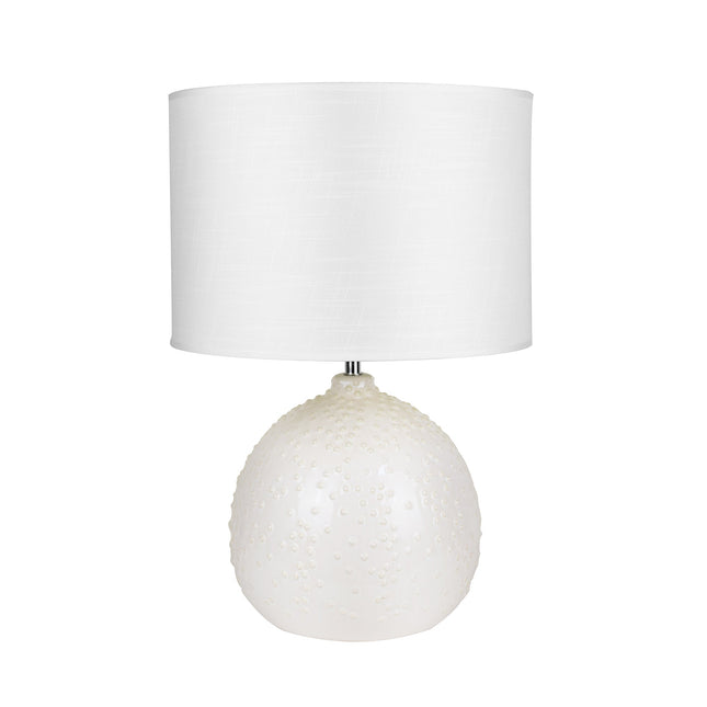 Boden Ceramic Table Lamp White Blue Stylish Modern Decor.