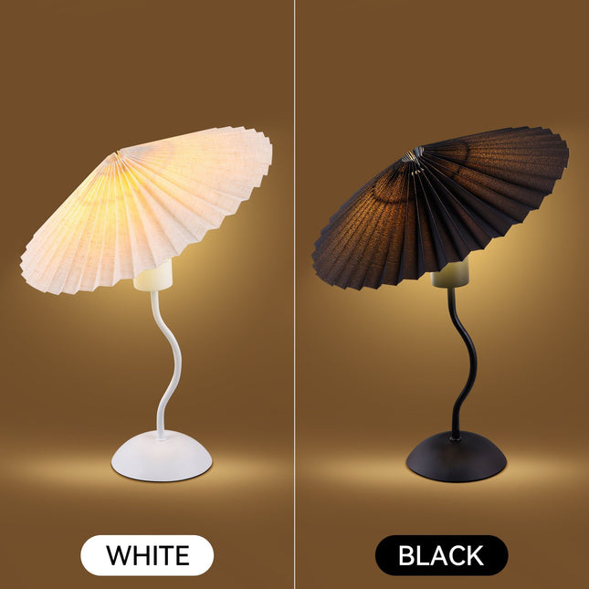 Piairie Table Lamp Black White Elegant Japanese Parasol Style