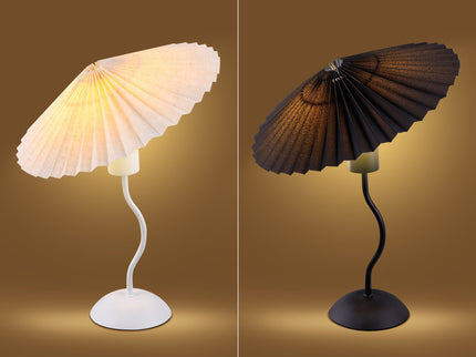 Piairie Table Lamp Black White Elegant Japanese Parasol Style.