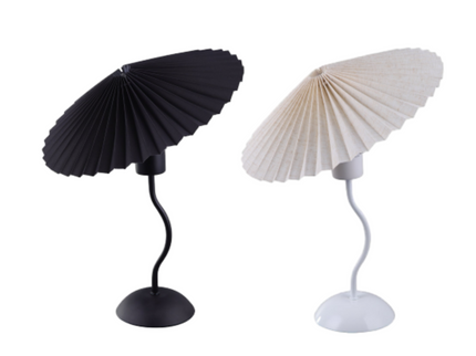 Piairie Table Lamp Black White Elegant Japanese Parasol Style.