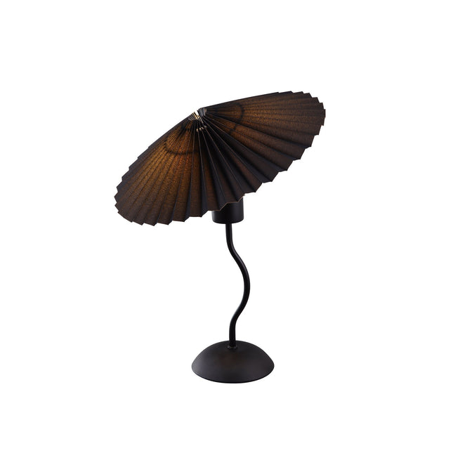 Piairie Table Lamp Black White Elegant Japanese Parasol Style.