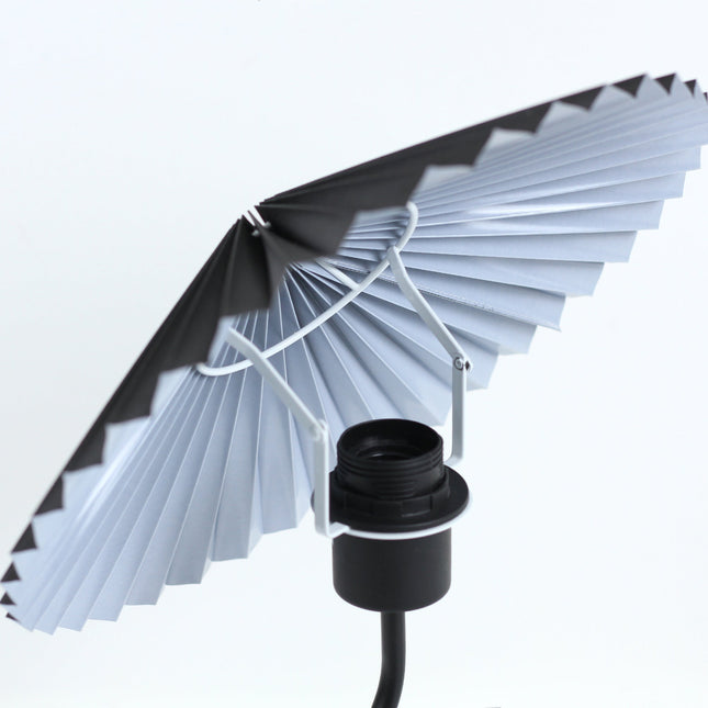 Piairie Table Lamp Black White Elegant Japanese Parasol Style.