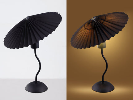 Piairie Table Lamp Black White Elegant Japanese Parasol Style.