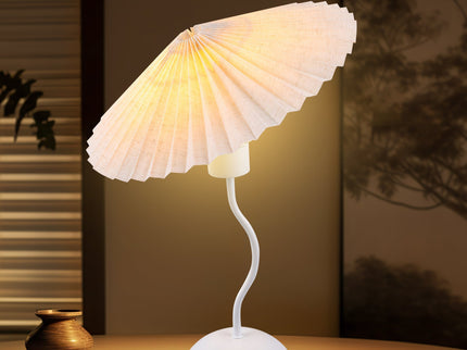 Piairie Table Lamp Black White Elegant Japanese Parasol Style